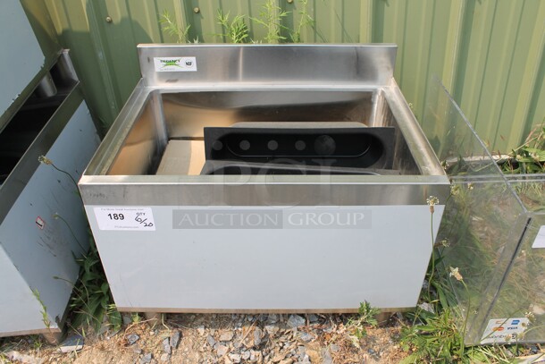 BRAND NEW SCRATCH AND DENT! Regency 600IB1824CP Commercial Stainless Steel Underbar Ice Bin With 7 Circuit Post-Mix Cold Plate, Bottle Holders And Legs. - Image 1 of 6