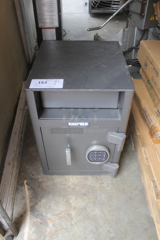 Empire Gray Metal Single Compartment Drop Safe. Does Not Come w/ Combination - Image 1 of 5