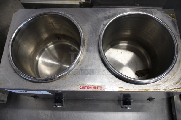 Server Model TWIN FS/FSP Stainless Steel Commercial Countertop 2 Well Food Warmer. 120 Volts, 1 Phase. 17x9x9. Tested and Working! - Image 4 of 5