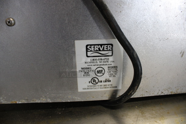 Server Model TWIN FS/FSP Stainless Steel Commercial Countertop 2 Well Food Warmer. 120 Volts, 1 Phase. 17x9x9. Tested and Working! - Image 5 of 5