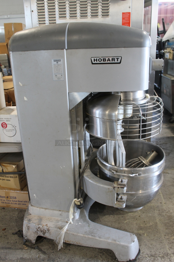 Hobart HL662 Commercial Stainless Steel Electric 60 Quart Mixer With Stainless Steel Bowl, Bowl Guard, Whisk And Paddle. 200-240V, 1/3 Phase.  - Image 5 of 9