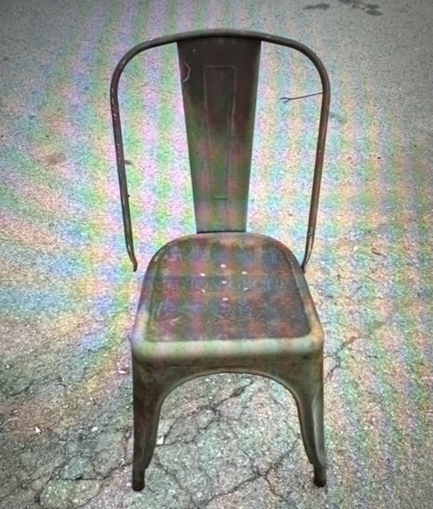 Metal Industrial Look Chair. 2XBID