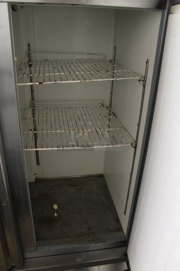 Entree CR2 Stainless Steel Commercial 2 Door Reach In Cooler w/ Poly Coated Racks on Commercial Casters. 115 Volts, 1 Phase. Tested and Working! - Image 7 of 8