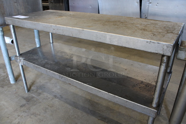 Stainless Steel 2 Tier Shelving Unit. 36x14x22 - Image 3 of 3