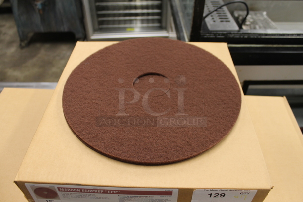 17 Boxes of 10 BRAND NEW! Maroon Ecoprep EPP 15" Thin Line Floor Maintenance Pads. 17 Times Your Bid! - Image 3 of 3
