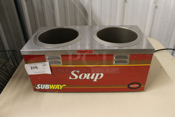 Nemco 6120-SUB Stainless Steel Commercial Countertop 2 Well Food Warmer. 120 Volts, 1 Phase. Tested and Working!