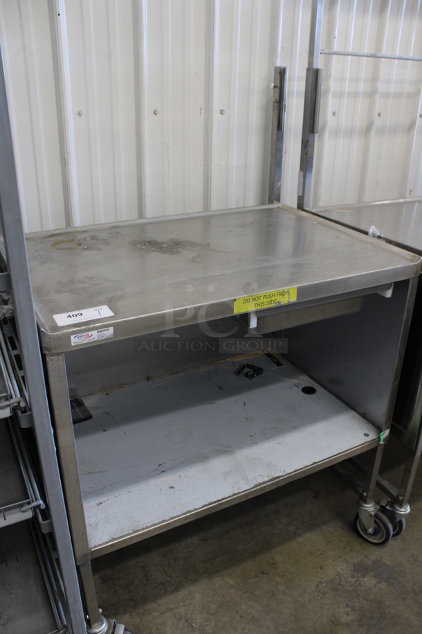 Winholt Stainless Steel Commercial Portable Table Work Station w/ Drawer and Under Shelf on Commercial Casters. 36x28x54 - Image 5 of 5