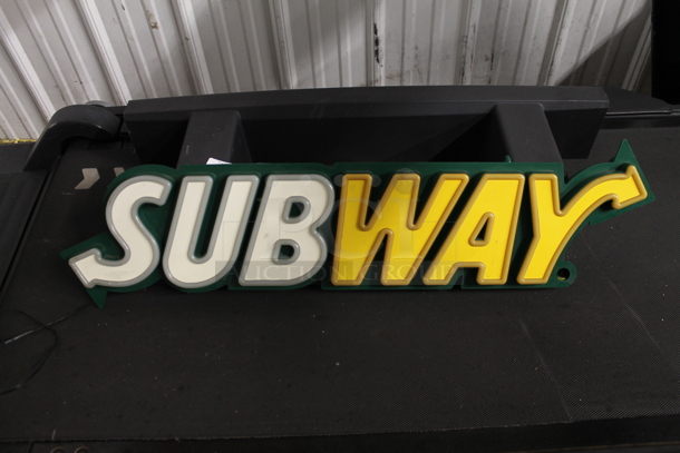 MystiGlo Light Up Subway Sign. Tested and Working! - Image 2 of 4