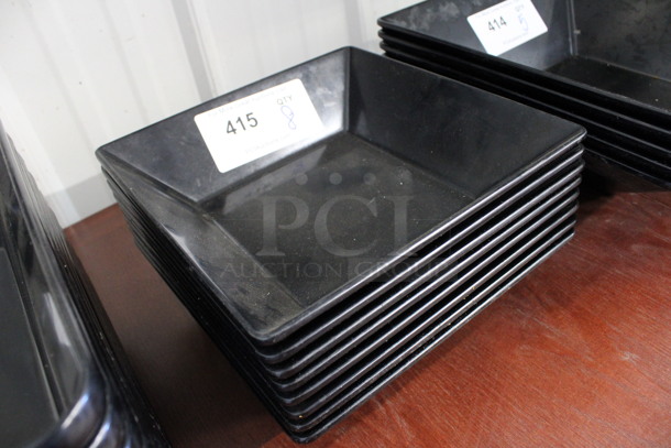 8 Black Poly Bowls. 10x10x2.5. 8 Times Your Bid! - Image 2 of 3