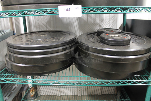 ALL ONE MONEY! Lot of 21 Various Rogue Bumper Plates; Eight 25 Pound, Nine 10 Pound and Four Five Pound.  - Image 3 of 8
