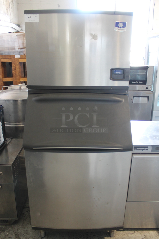 Manitowoc ID0602A-261 Stainless Steel Commercial Ice Head on Manitowoc B570 Stainless Steel Commercial Ice Bin. 208-230 Volts, 1 Phase. - Image 1 of 7
