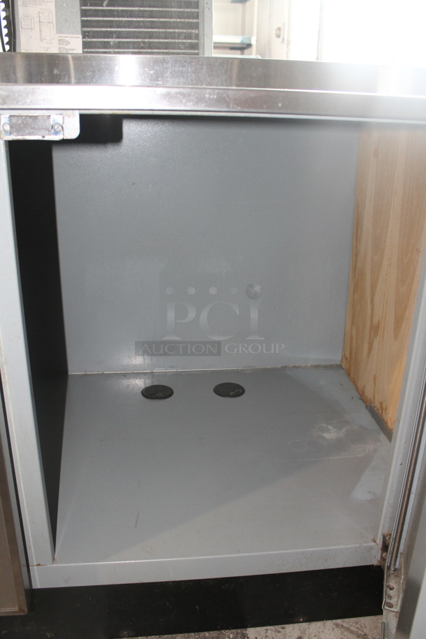 Duke Stainless Steel Commercial Counter w/ Sink Basin, Faucet, Handle, Backsplash and 3 Doors. Bay 10x11x6 - Image 6 of 9