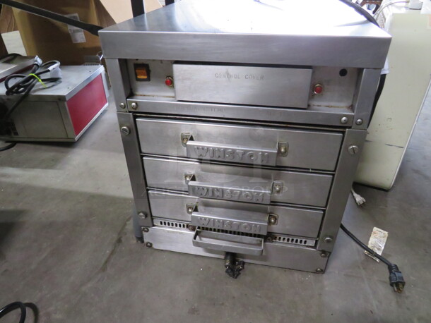 One Working Stainless Steel Winston 3 Drawer Warmer. Model# HB30D3GE. 120 Volt. 