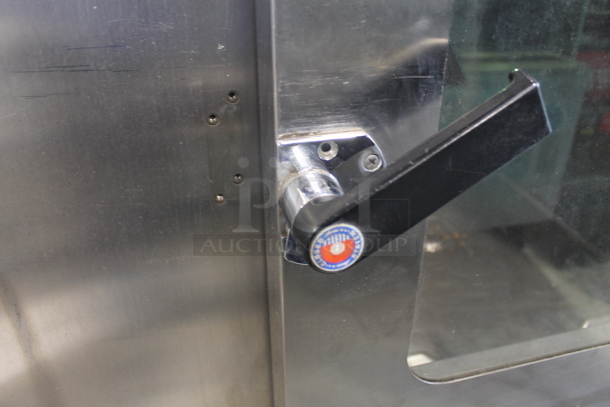 Alto Shaam ML20 20G Commercial Stainless Steel Natural Gas Roll in Rack Combitherm Oven On Galvanized Legs. Missing Door Handle Parts. 170,000 BTU. - Image 6 of 11