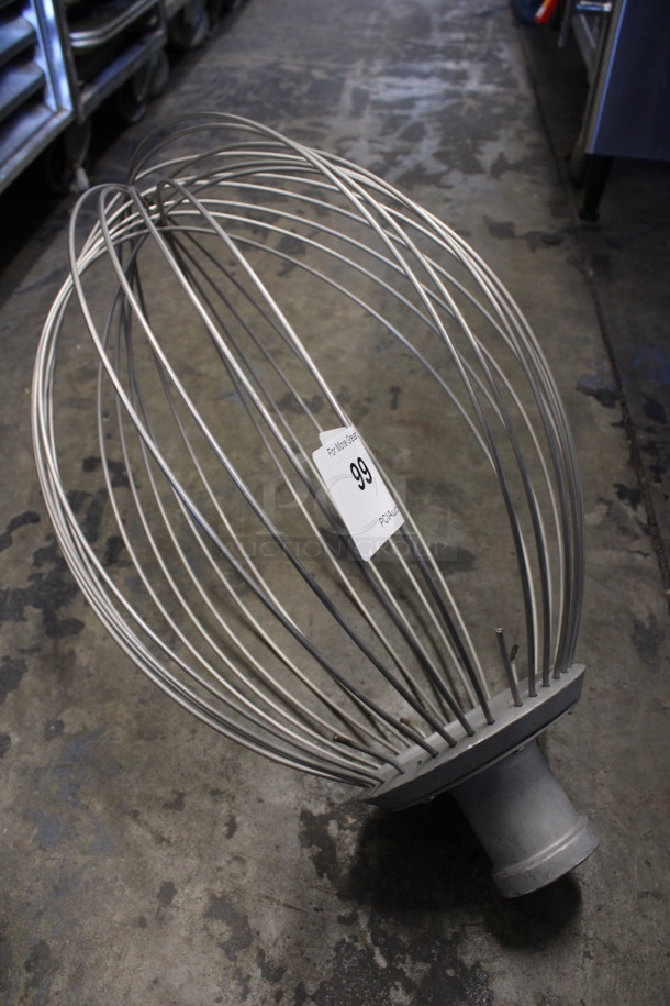 Metal Commercial 140 Quart Whisk Attachment for Hobart Mixer. 12x12x20