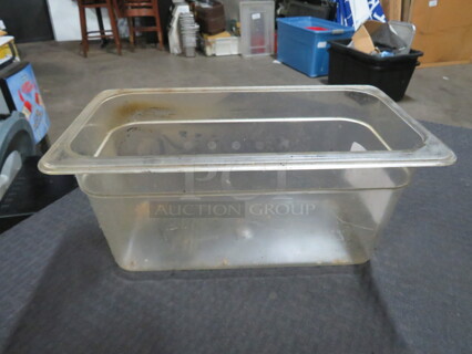 One 1/3 Size 6 Inch Deep Food Storage Container. 