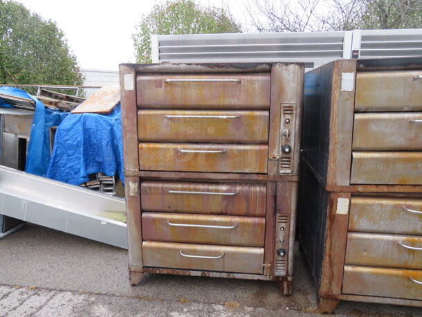 One Double Stack Natural Gas Deck Oven. 51X27X67 - Image 1 of 1