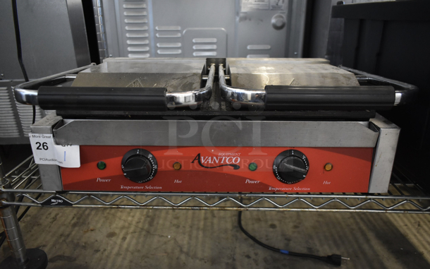 Avantco 177P85S Stainless Steel Commercial Countertop Double Panini Press. 120 Volts, 1 Phase. Tested and Working! - Image 2 of 8