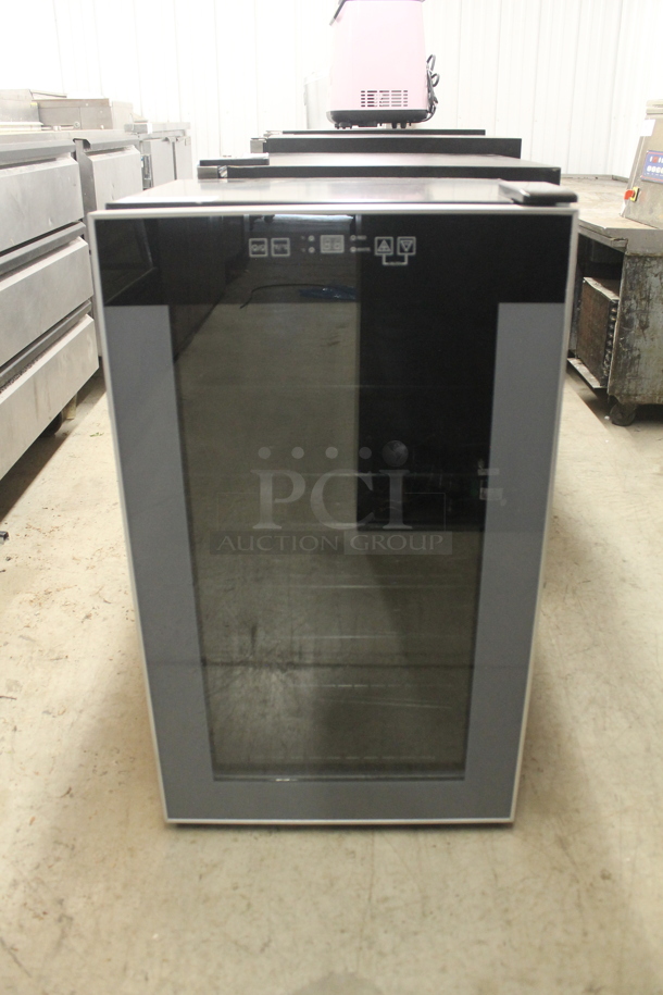BRAND NEW SCRATCH AND DENT! Avanti WC34T2P 34 Bottle Undercounter Wine Chiller With Black Cabinet And Stainless Steel Trimmed Door. 115V. Tested And Working!