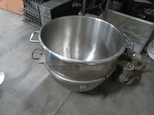 One 80 Quart Stainless Steel Mixer Bowl.