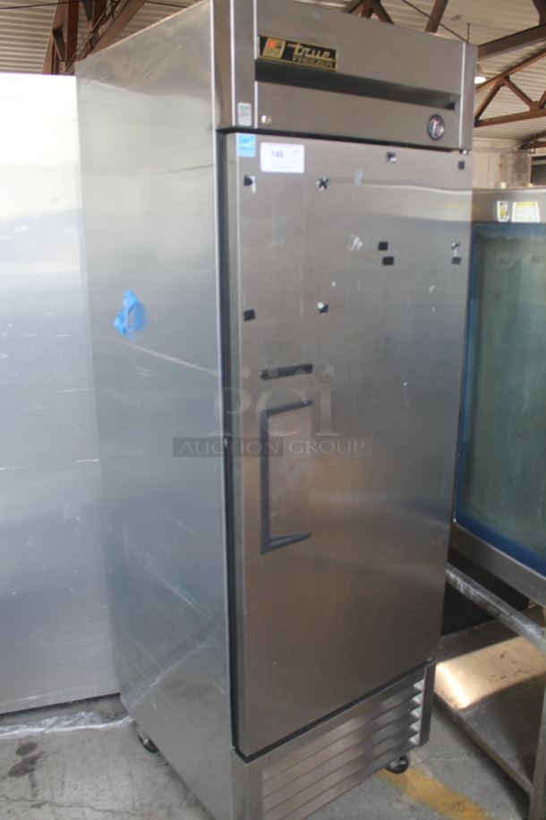 2013 True T-23F Commercial Stainless Steel Single Door Reach In Freezer With Polycoated Shelves On Commercial Casters. 115V, 1 Phase. Tested and Working! - Image 2 of 5