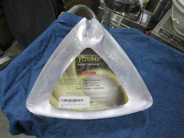 New Yoshi 10 Pack Triangular Cocktail Plate. 2XBID. 20 Total Plates. - Image 1 of 1