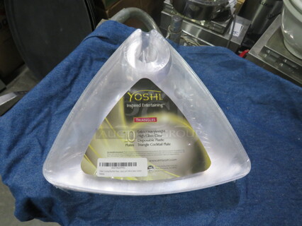 New Yoshi 10 Pack Triangular Cocktail Plate. 2XBID. 20 Total Plates.