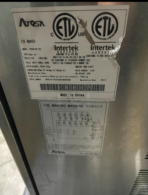 Ice Maker 450lbs - Image 4 of 4