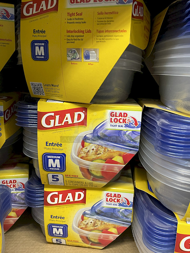 HUGE ALL – FOR – ONE LOT of Glad Storage Sets – Various Sizes, Shapes and Models. 25+ Containers - Image 6 of 10