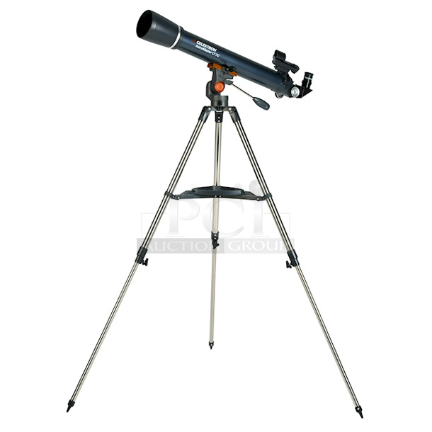 Celestron AstroMaster 70AZ LT Refractor Telescope Kit with Smartphone Adapter and Bluetooth Remote, Ideal Telescope for Beginners, Capture Your Own Images, Tripod plus Bonus Accessories Included. 3x Your Bid - Image 7 of 9