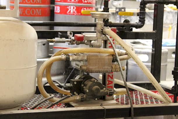 PRO-LEVEL! Sabco Brew-Magic V350MS Home Brew System! Includes 3 kettles With Direct Fire, Mash Tun and Boil Kettle Has False Bottom, RIMS Tube and Pump For Continuous Recirculation, Vision 350 Touchscreen Controller, Propane Tank & Heavy Duty Steel Cart on Commercial Casters - Image 9 of 11