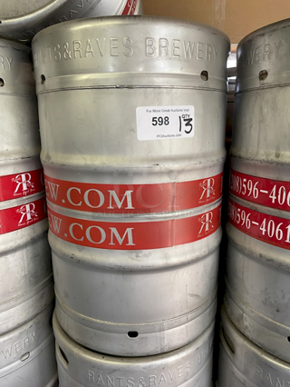 ?FULL SIZE! 1/2 Barrel Stainless Steel Sanke "D" Kegs With double Handles! ? 1/2 bbl kegs = 59 liters = 15.5 gallons = 124 pints = 165 x 12oz bottles/cans = 31 growlers. 13x Your Bid