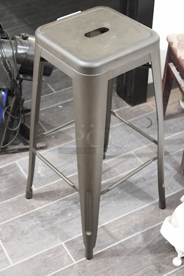 NEW,! Set of (4) FDW Metal TDS-430-Bronze Bar Stools , Counter Height, Stackable, Indoor Outdoor 16-1/2x16-1/2x30. 7x Your Bid - Image 5 of 7