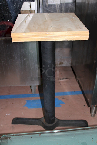 (2) Cast Iron 5" x 22" Black 3" Post Diameter Standard Height End Column Table Bases. 5x22x29. 2x Your Bid
