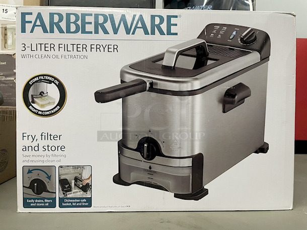 SWEET! (5) Piece Lot – [1] KitchenAid 12 Cup Glass Carafe Coffee Maker, [1] Home Water; [2] Zero Water 10-Cup Pitcher With Filter; [1] Farberware 3-Liter Filter Fryer.  - Image 5 of 5