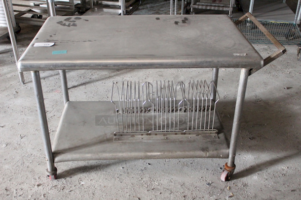 PERFECT! Mobile Equipment Stand and/or Catering/Kitchen/Banquet Cart, With Undershelf  and Pan Holder. 53x29x33 - Image 3 of 3