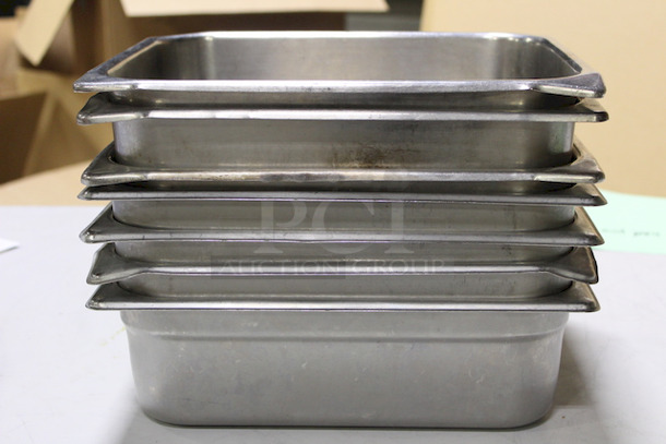 SWEET STACK! 1/2 Size Hotel Pans, 4" Deep, Stainless Steel. 7x Your Bid - Image 3 of 4