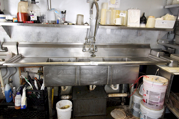 96" 3 Compartment Sink With Pre-Wash Unit. - Image 2 of 4