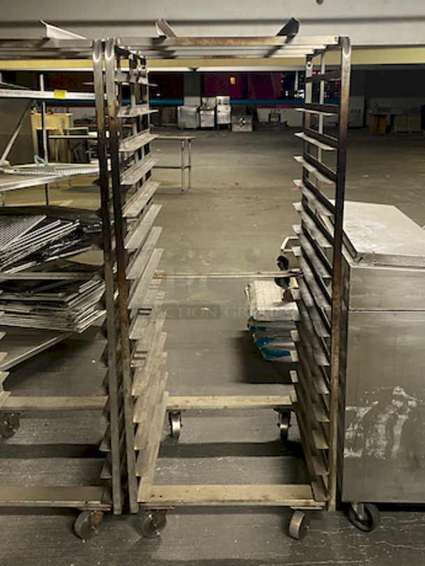 Baxter BSSRSB-15 Single Side Load Roll-In Rack for SIngle Rack Oven, Casters rated for 580°F, 400 lbs. each, 15 Pan Capacity. - Image 2 of 4