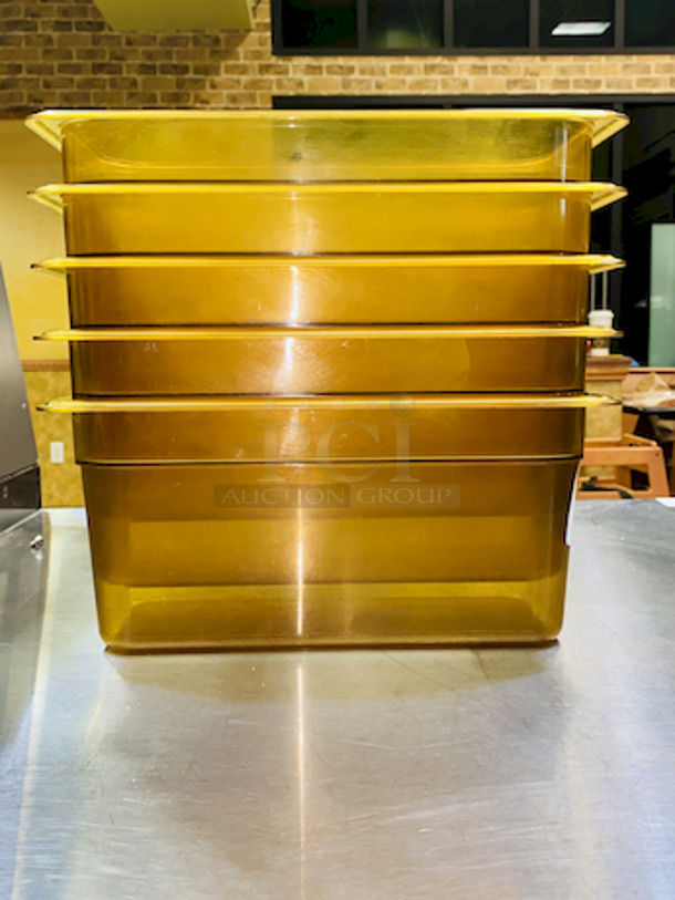 SWEET! Cambro High Heat Amber 1/3 Pans x 6".

5x Your Bid

 - Image 1 of 6