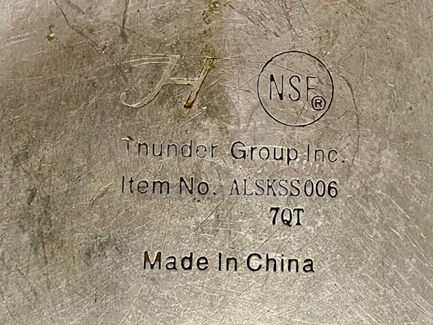 Thunder Group ALSKSS006 Sauce Pan, Aluminum, 7qt. - Image 2 of 3