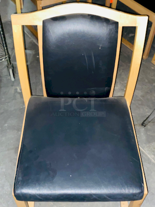 LOT of 14! Beautiful Padded Wood Chairs
21x21-1/4x38” (18-1/2” Seat Height)
14x Your Bid.
 - Image 5 of 6