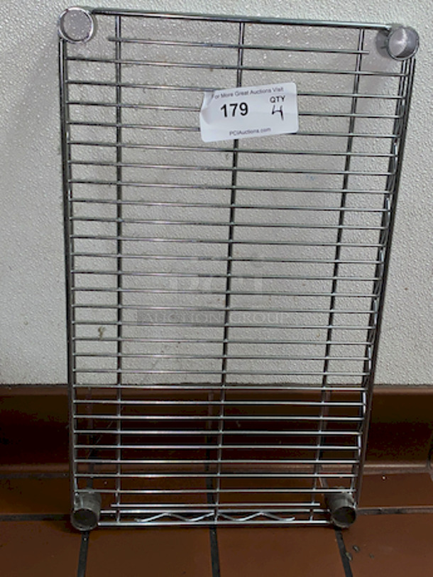 SWEET! (4)  Metro Super Erect Wire Shelves, Chrome. 

24x30 

4x Your Bid