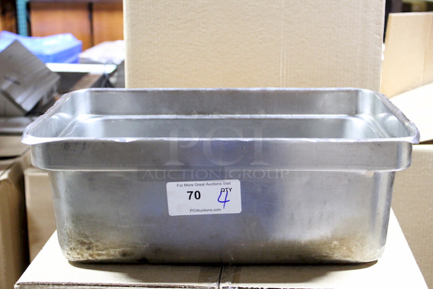 NICE! Set of 4 Full Size Hotel Pans, 8" Deep. 4x Your Bid. 26x18x8 - Image 1 of 2