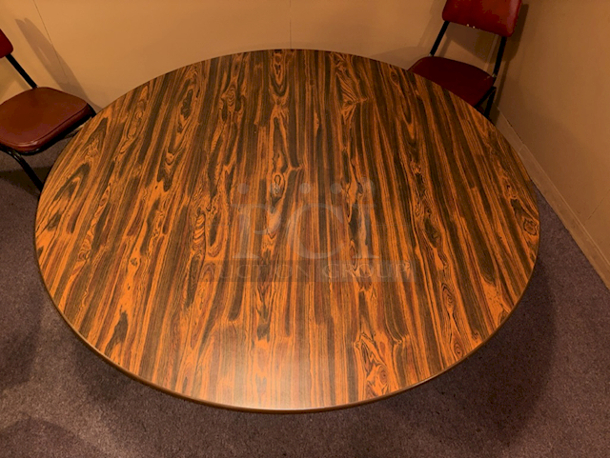 PARTY SIZE! 60” Round Table With Fold-Out Legs. 60”x30” - Image 3 of 3