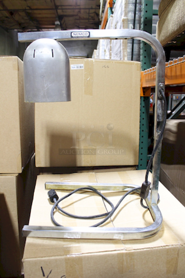 OUTSTANDING! 2 Nemco 6000A Free Standing Infrared Bulb Warmers - Portable Counter Units, w/ Adjustable Arm, Steel/Aluminum 120v 250w 2.1a 60hz. 14" x 19 1/2" x 22". 2x Your Bid - Image 1 of 5