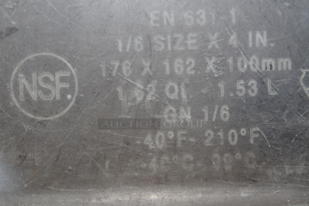 Cambro EN 63-1 Camware 1/6 Pans, 4” Deep
63⁄8" x 615⁄16"x4”
4x Your Bid
 - Image 6 of 6