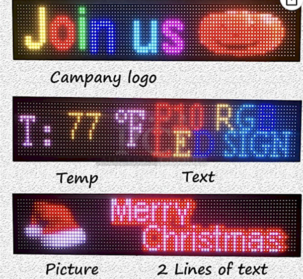 NEW / IN THE BOX!! P-10 Outdoor LED Scrolling Messages Screens For Advertisement, WIFI-USB Input, 110V, RWBGY, RGB Full Color, High Resolution, Programable. 40" x 8" - Image 1 of 4