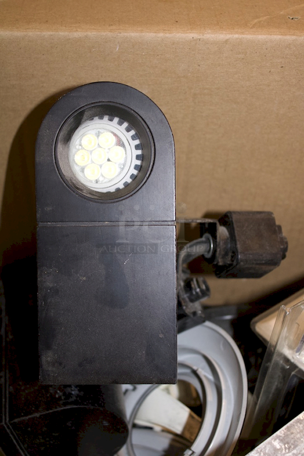 Box Of High Quality Outdoor Lights, New/Unopened Speco Technologies 70v 10watt Speaker Volume Controls and Outdoor In-ground Mountable LED Lights With Hardware  - Image 3 of 4