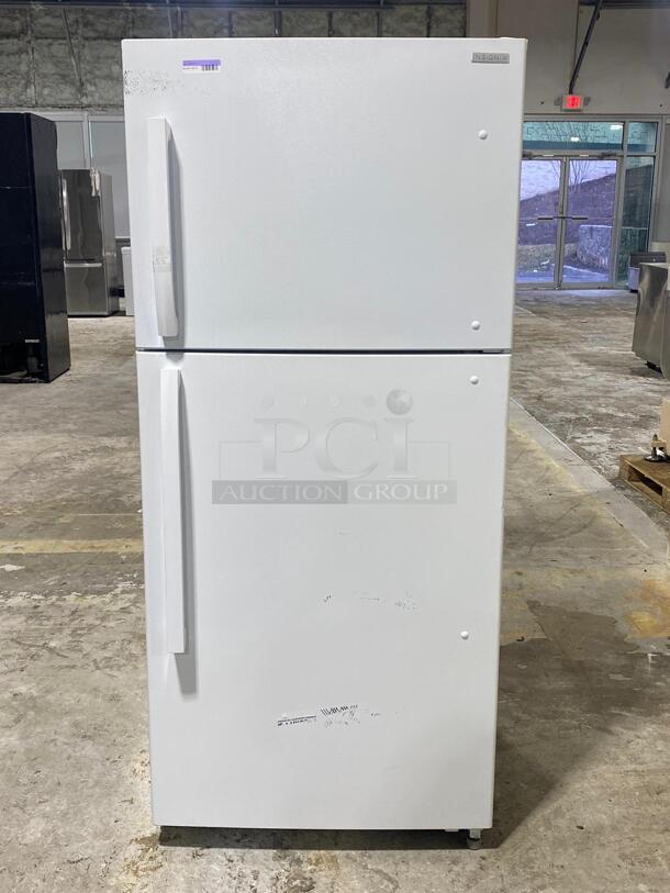 Insignia™ - 18 Cu. Ft. Top-Freezer Refrigerator with Handles - White - Item #1104170